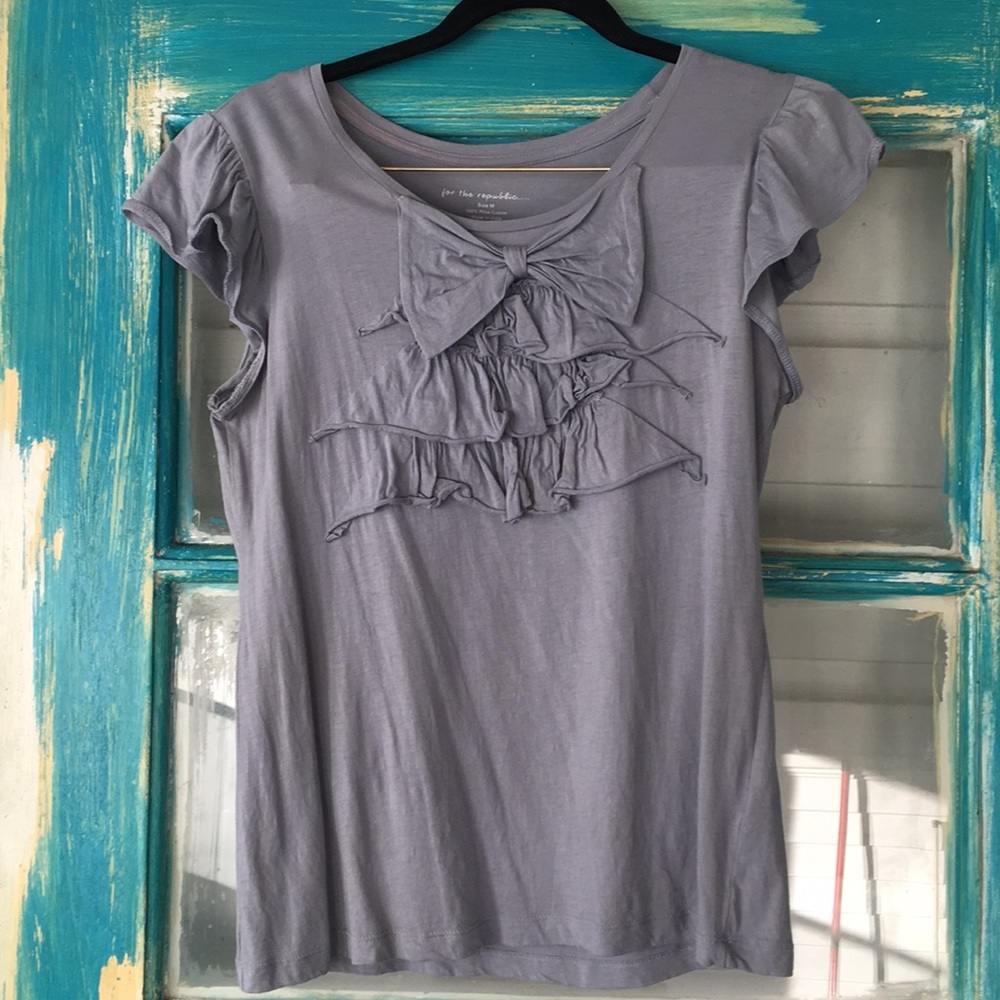 For the Republic Ruffle T-shirt